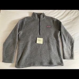 Vineyard Vines Grey Sherpa Quarter Zip